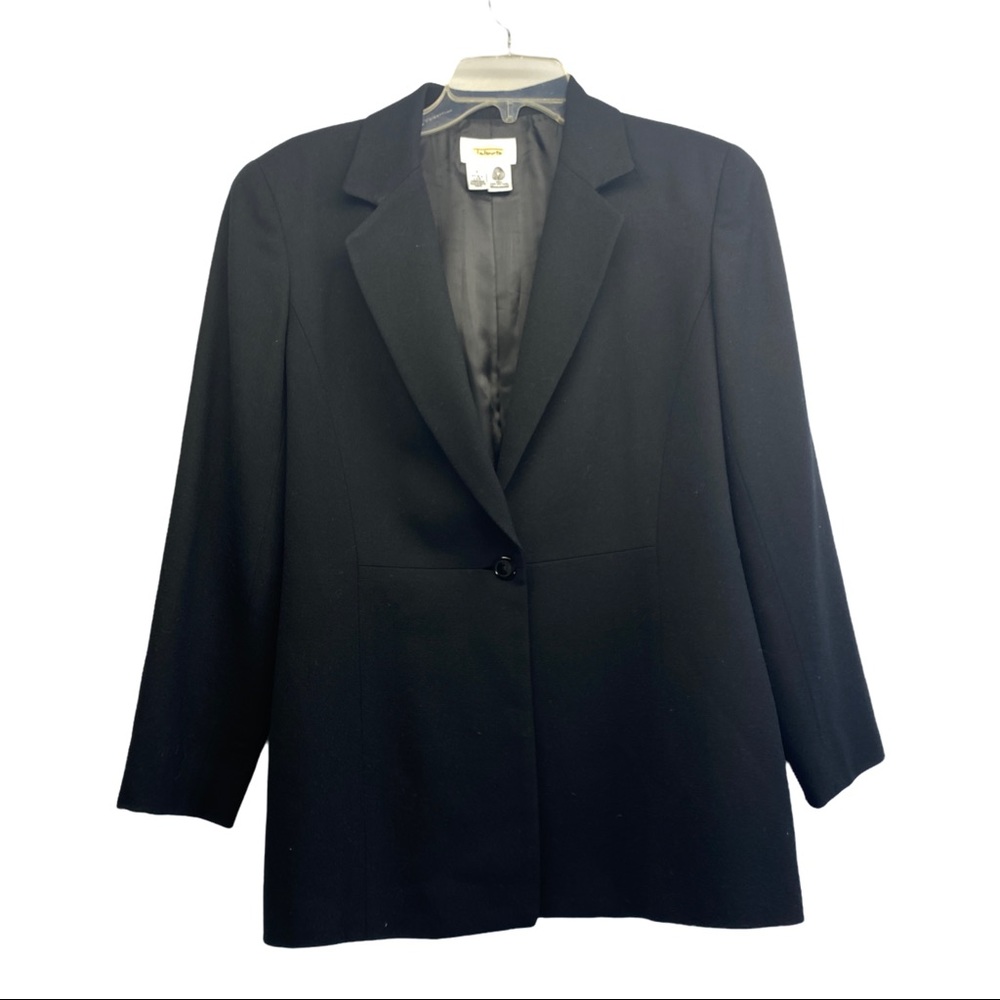 Talbots blazer 8 one button single breasted wool gaberdine all season lined
